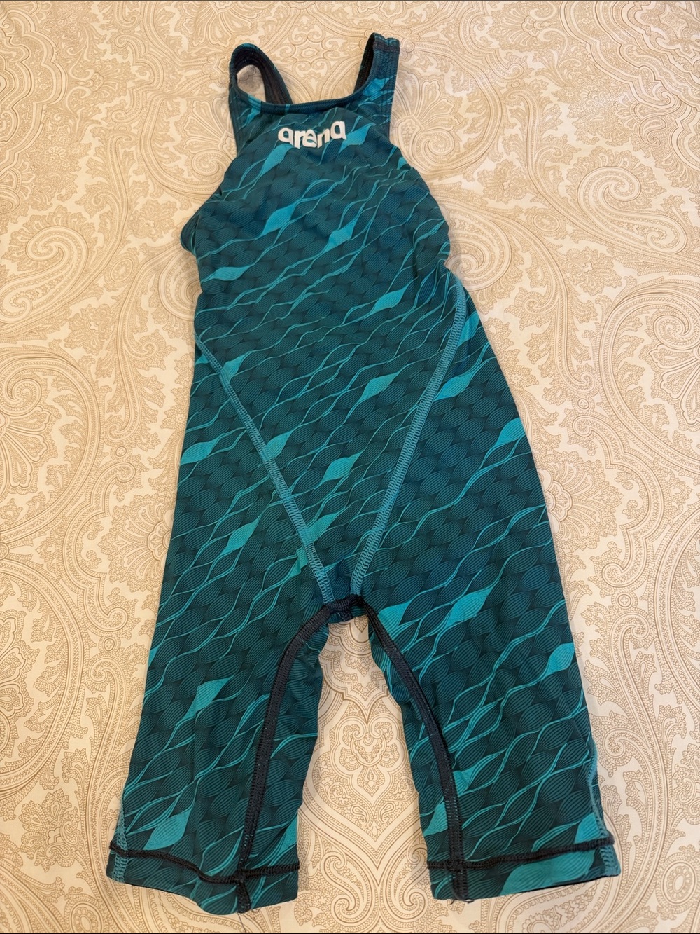 Arena Kids' Teal Patterned One-Piece Swimsuit - Arena
